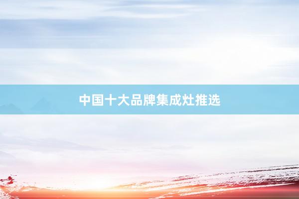 中国十大品牌集成灶推选